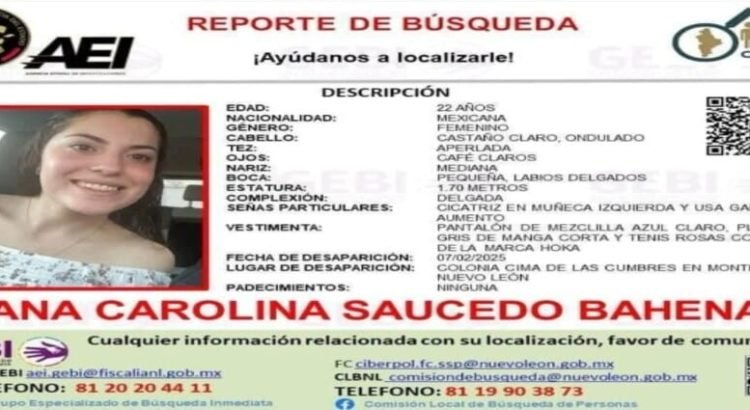 En el estado de Monterrey desaparece la sobrina del magistrado de Coahuila