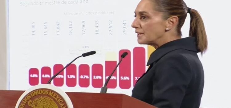 Sheinbaum destaca récord de inversión extranjera en México pese los aranceles de EU