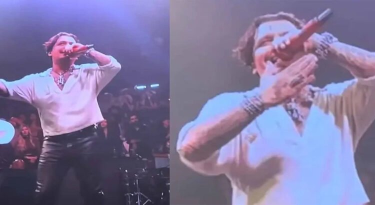 Christian Nodal aparece borracho en concierto de Monterrey